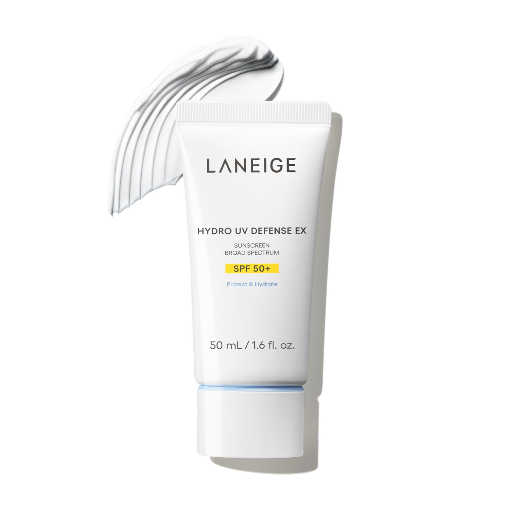 LANEIGE LANEIGE Hydro UV Defense Sunscreen Broad Spectrum SPF 50+: Korean Sunscreen, No White Cast, Dermatologically Tested, Hypoallergenic