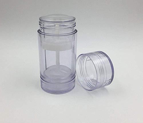 glasstore 4 Pcs Deodorant Container Clear Empty Twist-up Tubes DIY Deodorant Stick Containers Bottom Filling Gel Cosmetics Lip Balm Tube Bottle (50ml/1.7oz)