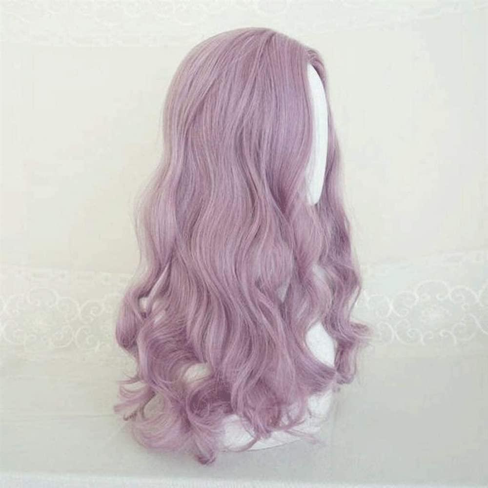 RUTAVM RUTAVM Cosplay Hair Wig Pastel Purple Wig 25 Inches Long Curly Wavy Hair Wig Heat Resistant Fibers Synthetic Wig Closure Wigs Hair