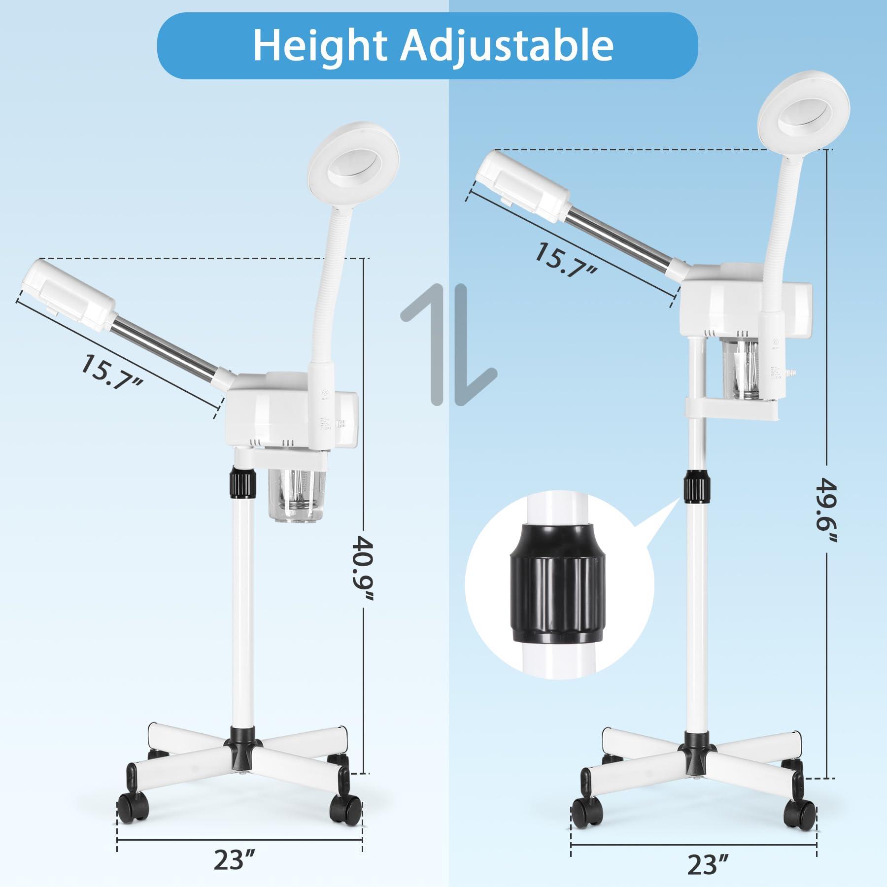 Nova Microdermabrasion Nova Microdermabrasion Professional 2 in 1 Facial Steamer for Face Deep Cleaning Ozone Face Steamer with 5X Magnifying Lamp Hot Mist Function for Salon Spa Home Beauty Equipment