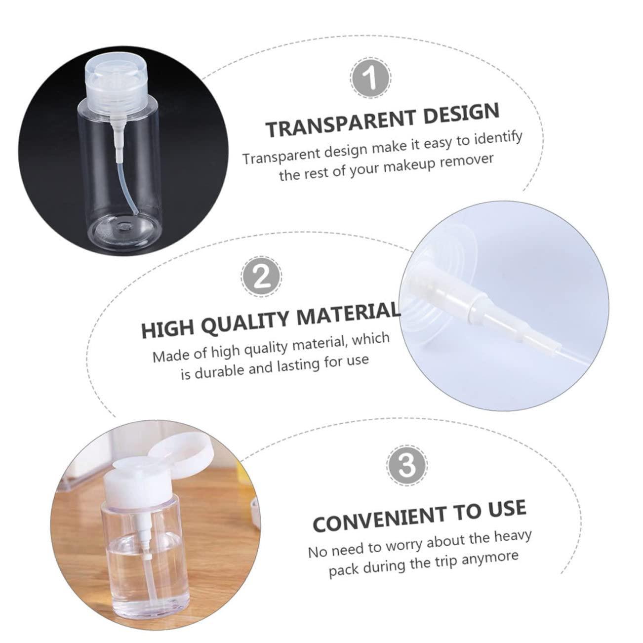 Baluue Baluue 5pcs Makeup Remover Bottle Airless Pump Bottle Travel Containers for Liquids Liquid Pumping Dispenser Travel Liquid Container Travel Portable Bottle Mini Water Bottle White The Pet