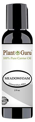 Plant Guru Meadowfoam Oil 2 oz Cold Pressed 100% Pure Natural Carrier - Skin, Body And Face. Great For Moisturizing Creams, Lotions, Scalp Treatments, and Lip Balms
