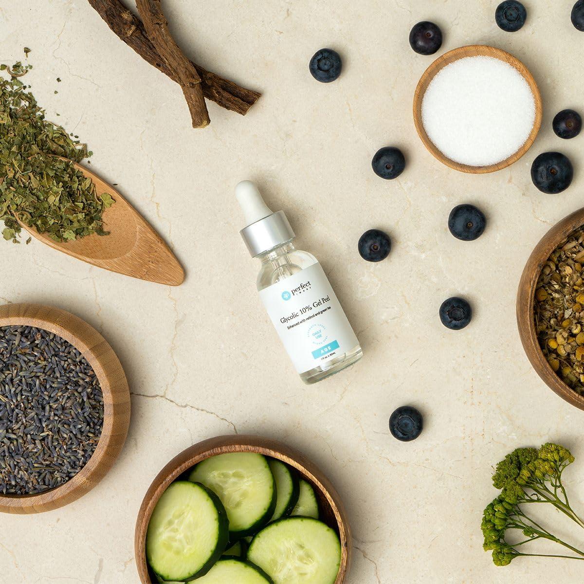 Perfect Image Glycolic Gel Peel - Enhanced with Retinol and Green Tea Extract (10% Strength)