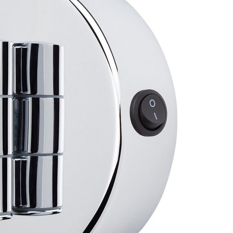 Signature Hardware Signature Hardware 953369 Harbin 9-5/8\" W x 12-5/8\" H Modern Circular Framed Bathroom Wall Mirror with Light - Brushed Gold