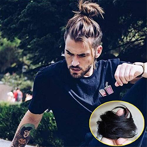 Aimeely Aimeely Mens Human Hair Quicky Hair Bun Stylish Daily Chignon Hair Pieces Brown Black