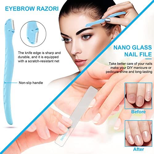 Leipple Manicure Set Professional Pedicure Kit Nail Clippers Kit - 18 pcs Nail Care Tools - Grooming Kit with Luxurious Upgraded Travel Case (Blue)