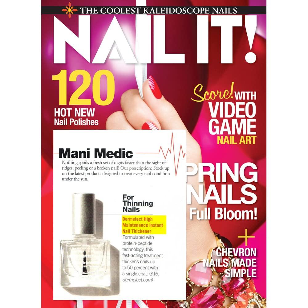 Dermelect Dermelect High Maintenance Instant Nail Thickener - Nailcare Top Coat with Keratin Protein Peptides, Strengthening, Hardening Protective High Shine Treatment for Weak, Thin, Damaged Nails 0.4 oz