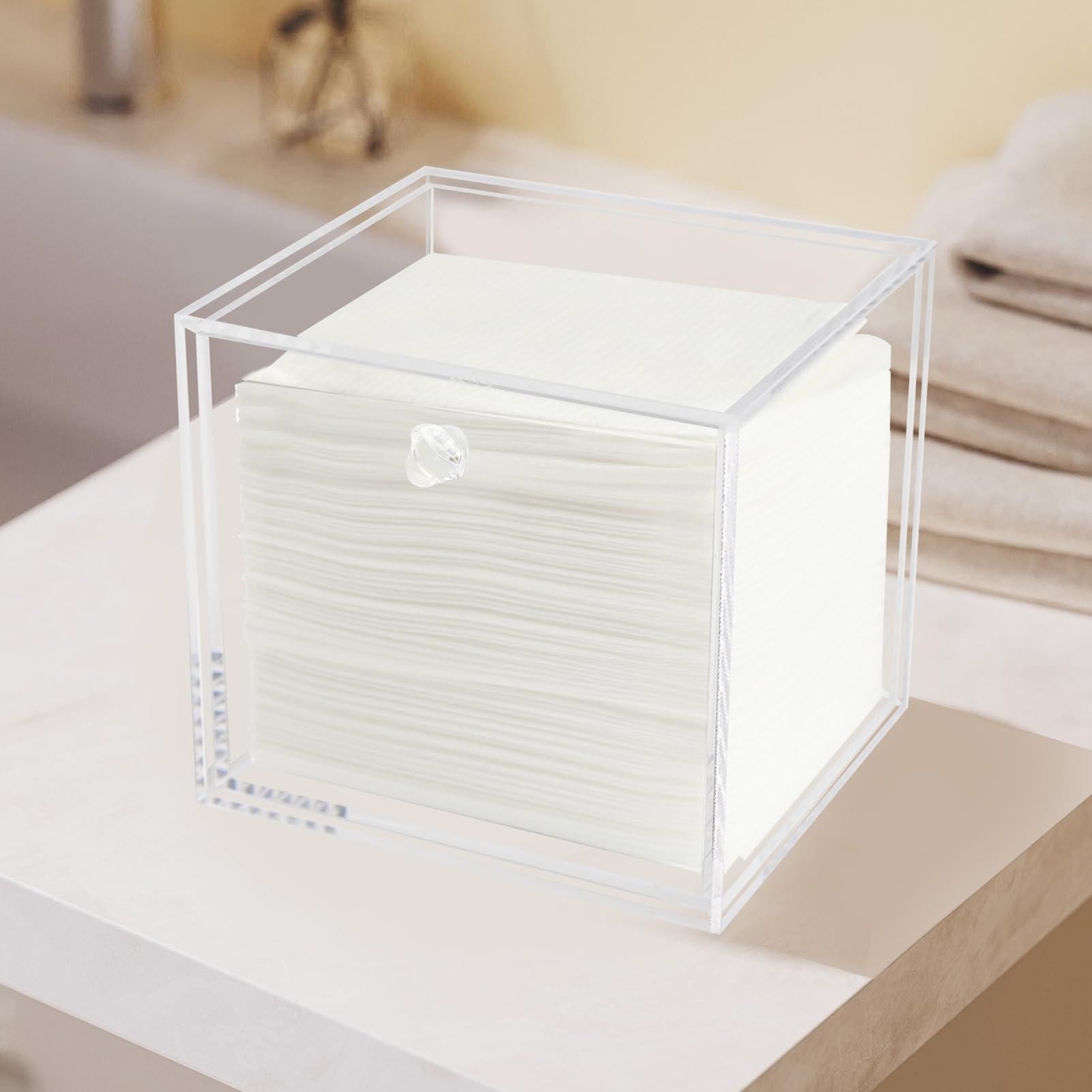 Weiai Weiai Face Towel Holder Compatible with XL, Disposable Face Towel Container Box, Clear