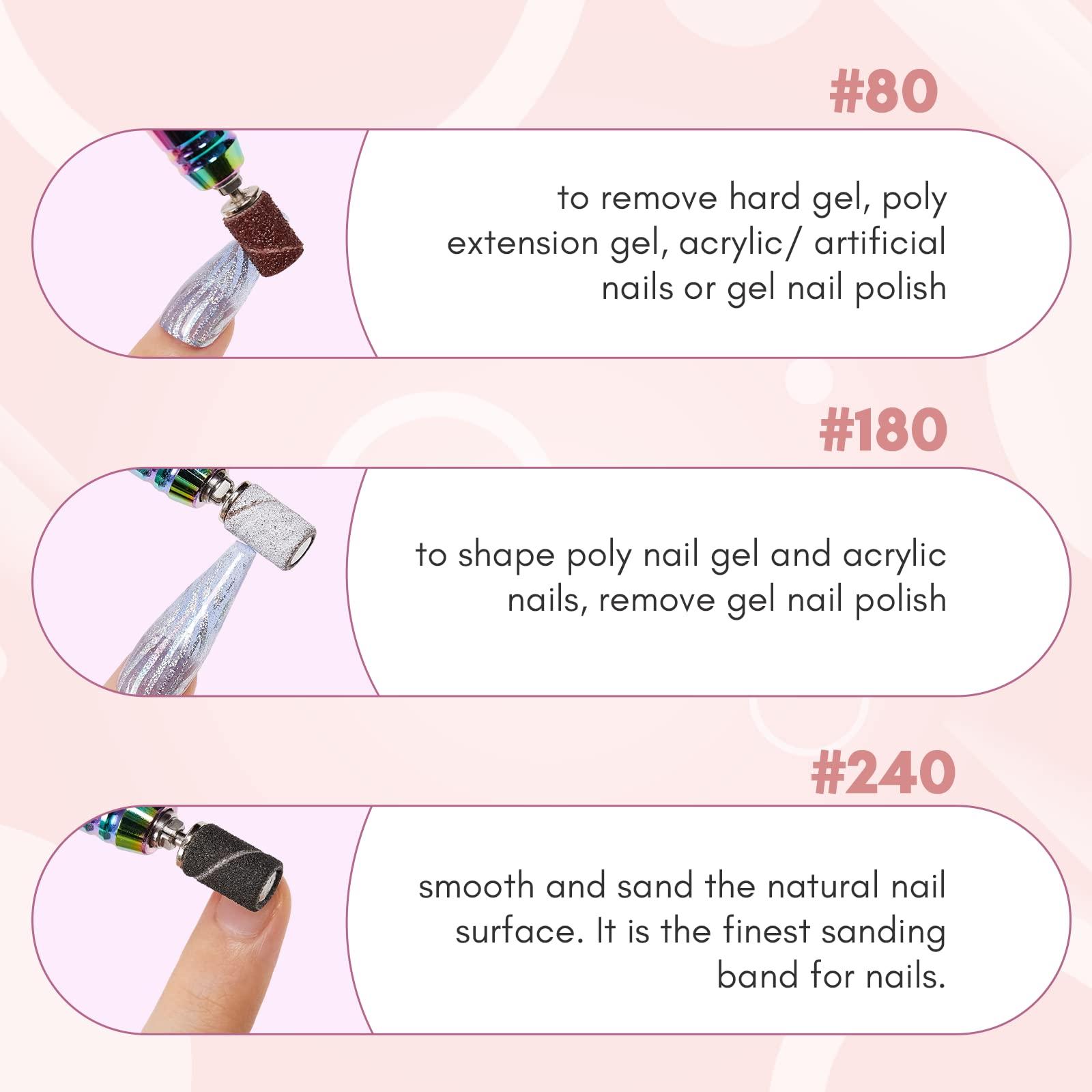 Makartt Makartt Eloisee 36W UV LED Nail Lamp, UV Light for Nails Professional Curing Lamp Bundle with Sanding Bands for Nail Drill, 100 Pcs Nail File Sanding Bands for Drill Bits #180 Medium Grits