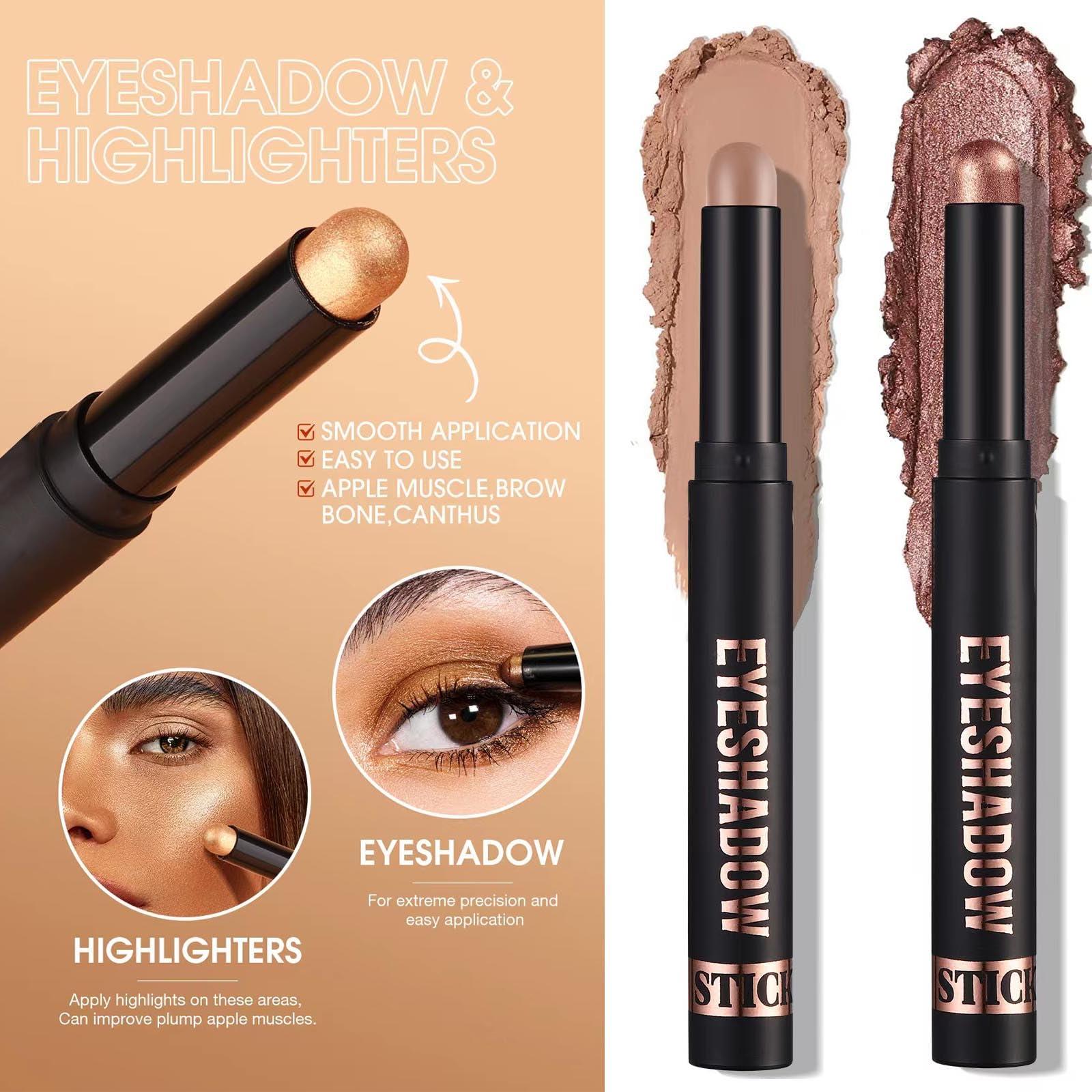 Mefyhtune Mefyhtune Eyeshadow Pencil Smooth Matte Cream Eyeshadow Stick, High Pigmented Long Lasting Waterproof Eye Shadow Pencil Makeup, Hypoallergenic Eyeshadow Highlighter Stick Eye Liner (11#)