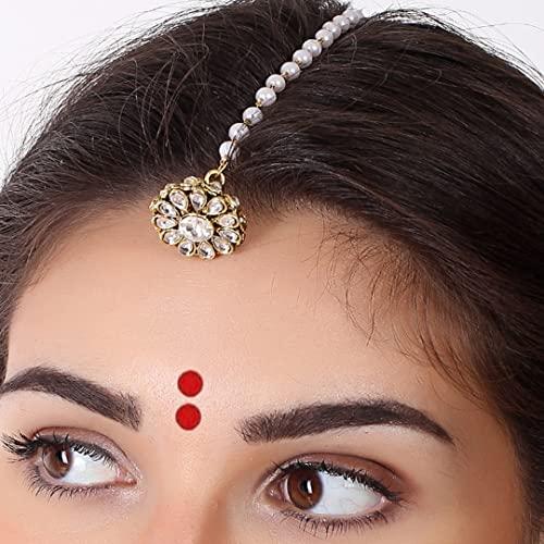 SANGAM SANGAM Bindi Multi Pack Indian Puja Items Bindi for Women Indian Tika Jewellery Daily Use Mix Size Forehead Tilak Hindu Bindi Round Tattoo Sticker Indian Dots Wedding Tikka