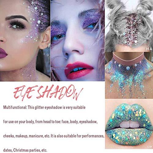 Edanta Edanta Glitter Eye shadow Shimmer Eyeshadow High Pigment Eyeshadows Waterproof Long lasting Eyes Makeup Colorful Party Cosmetics Halloween Eyeshadows for Women and Girls Pack of 1 (Pink 6)