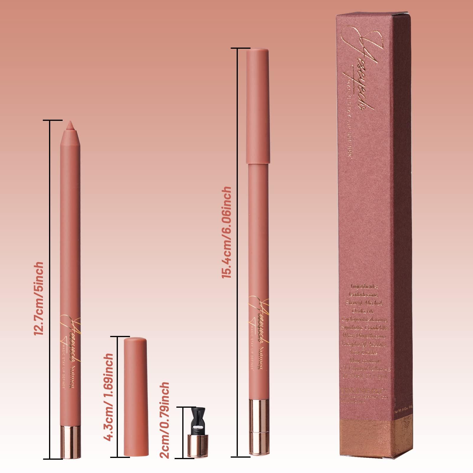 YES.EYE DO YES.EYE DO Light Brown Lip Liner Pencil, Automatic Natural Lipliner with Sharpener, Long Lasting Lip Filler Pen for Lip Contour,Waterproof, Highly Pigmented, Iconic Nude