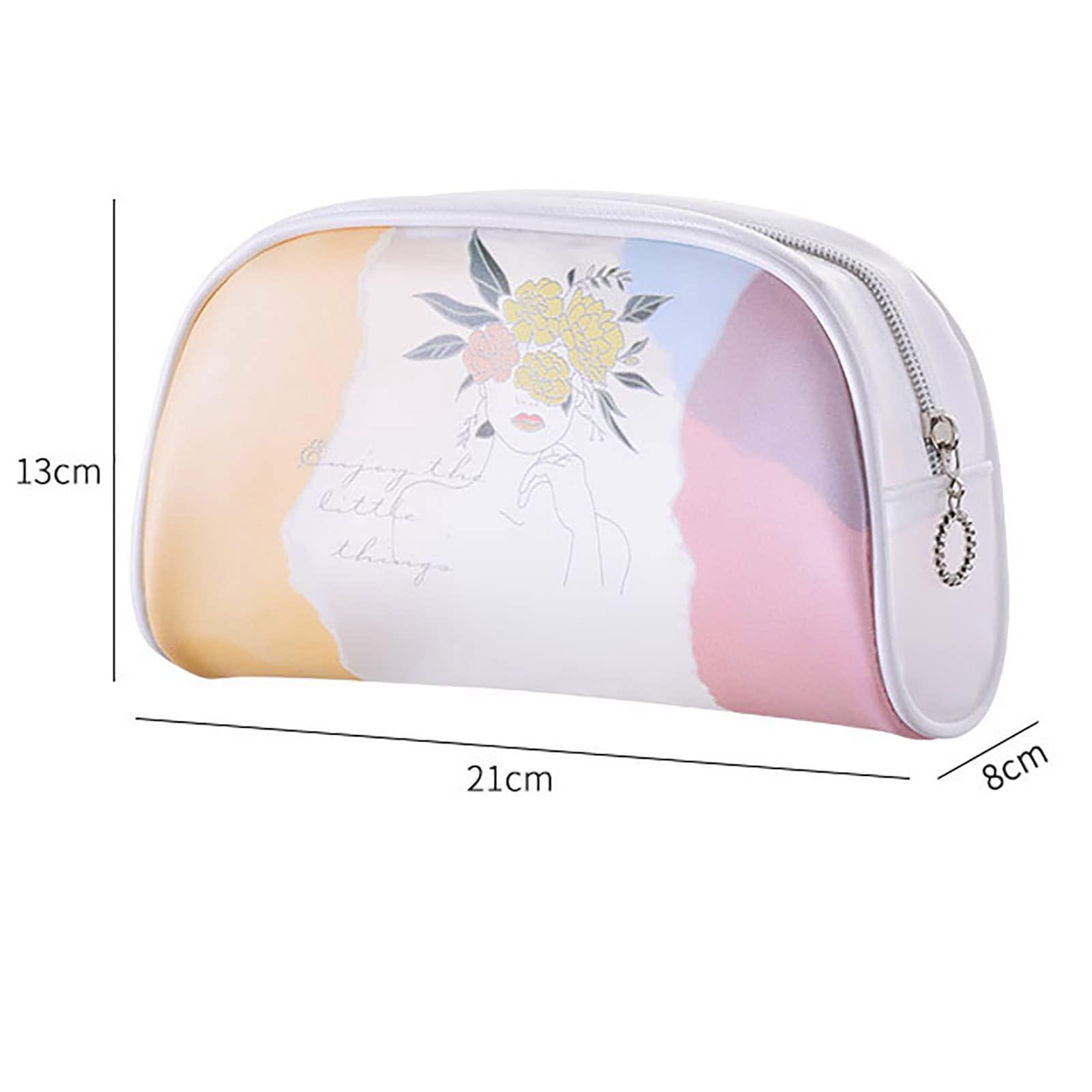 BYKOINE BYKOINE Clear Makeup Bag, Clear Cosmetic Bag, TPU Waterproof Toiletry Bag,Portable Zipper Make Up Bag (Corolla Maiden)