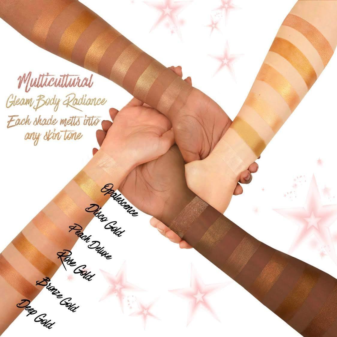 Melanie Mills Hollywood Melanie Mills Hollywood Gleam Body Radiance All In One Makeup, Moisturizer & Glow For Face & Body - Disco Gold, Mini 1 fl.oz.