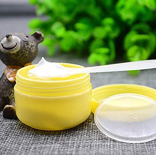 XINGZI 3Pcs 150ml/5oz Yellow PS Empty Refillable Leakproof Cosmetic Jars with Liners Dome Lid Facial Body Cream Pots Tins Boxes Cases Containers Dispense Sample Bottle for Cosmetic Cream Lotion Storage