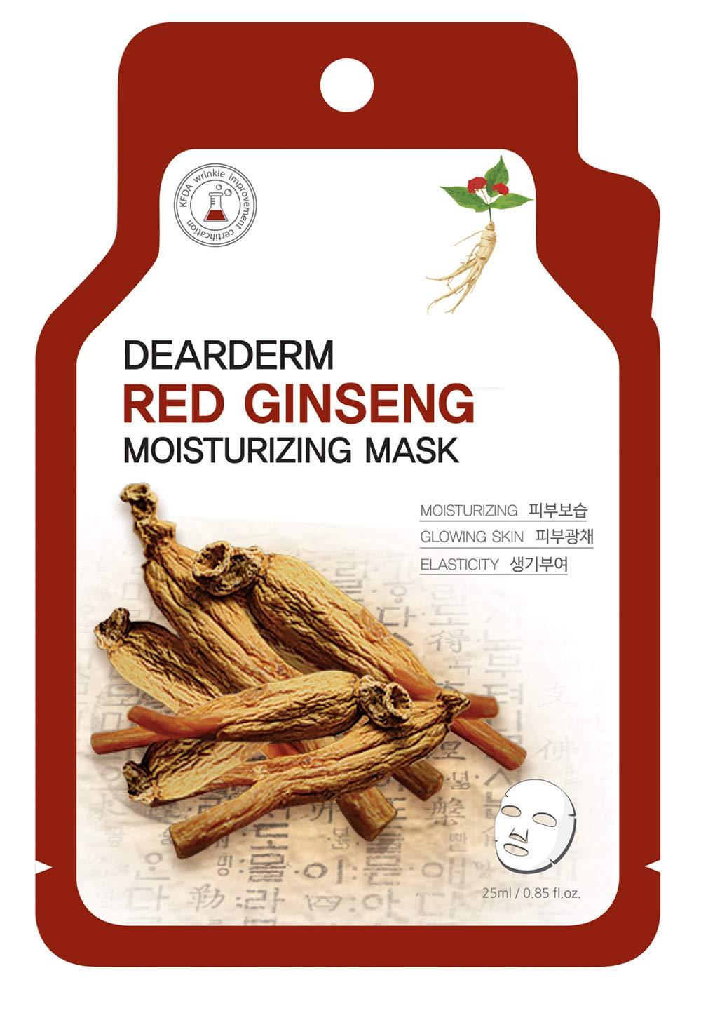 Dear & Derm Dearderm Red Ginseng Moisturizing Mask (10 Pieces)