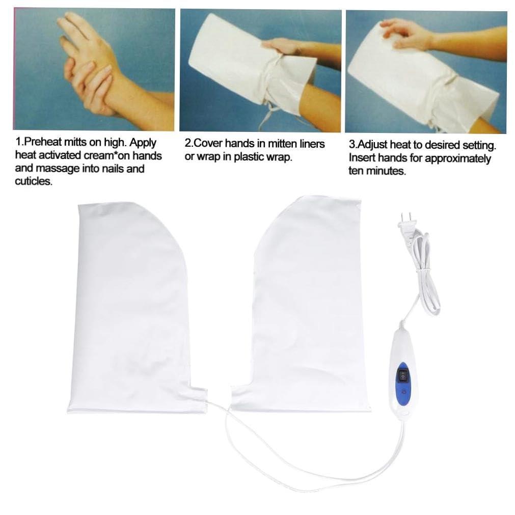 FOPEAS Electric Heated Mitts for Hand & Foot Care - Professional Paraffin Wax Treatment Gloves for Manicure SPA