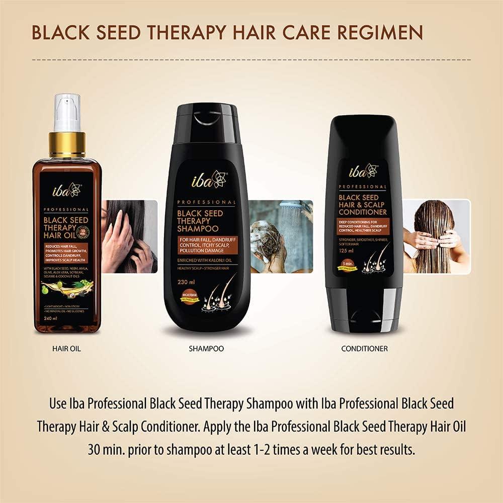 Generic Iba. Professional Black Seed Therapy Shampoo | Kalonji Extract For Healthy Scalp & Stronger Hair | Deep Cleansing Formula For All Hair Types | Halal Certified & Vegan | 230 ml