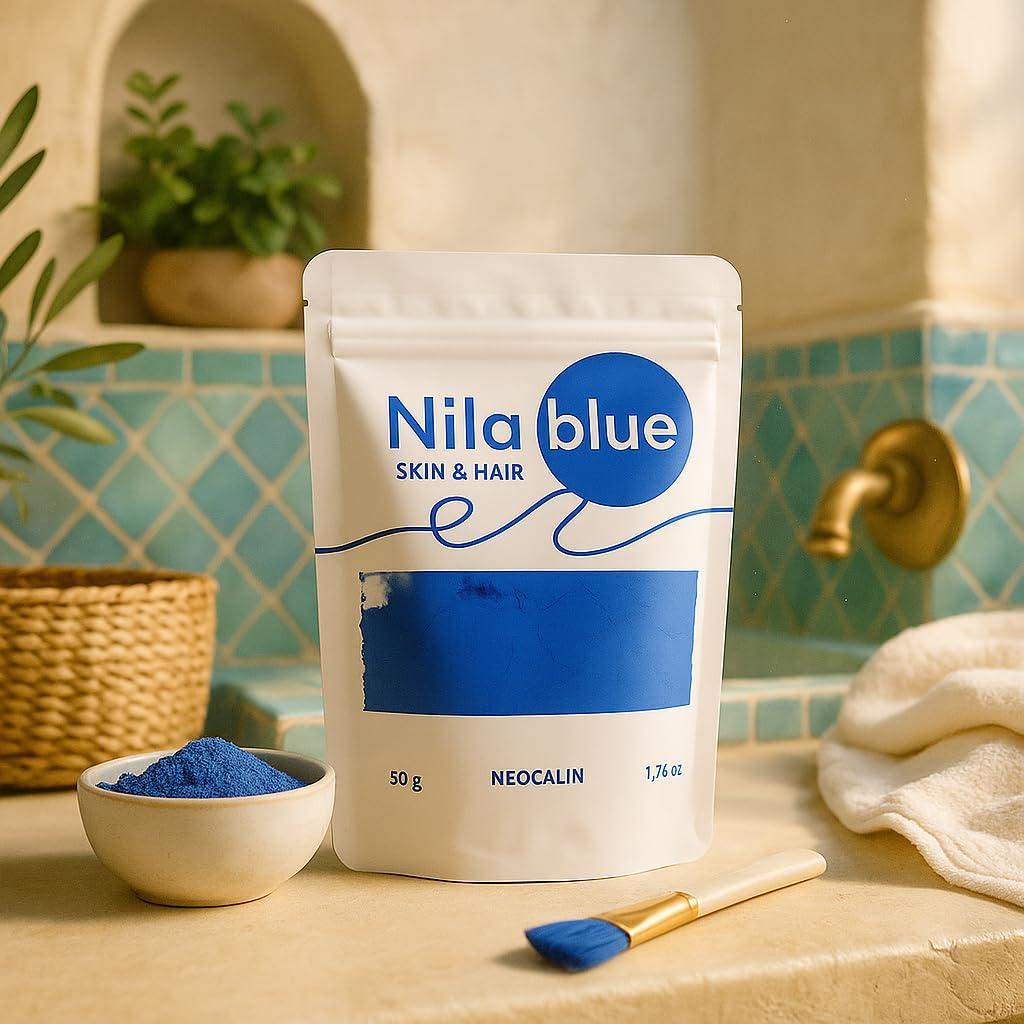 NeoCalin NeoCalin Nila Blue Powder - Authentic Moroccan Indigo | Brightening Solution for Radiant Skin and Hair | DIY Nila Mask (50g) (1.76 Once)