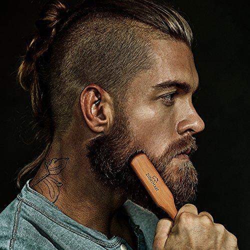 ZilberHaar Zilberhaar Beard Brush Grooming Kit (Soft Version) 2nd Cut Boar Bristles - Ideal for Stubbles and Short To Medium Beards - Distributes Balm and Oil for Growth/Styling - Comes with Brush Cleaning Tool