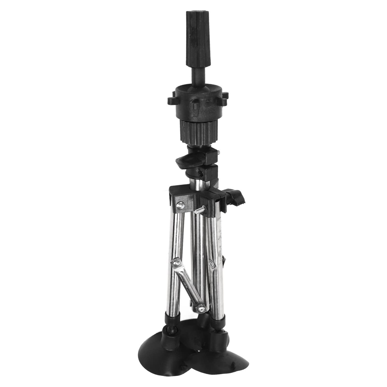 NSXAYIWE Mannequin Head Tripod Stand, Foldable Wig Head Stand Alloy Mannequin Head Holder Adjustable Mannequin Stand Tripod for Beauty Hairdressing Styling