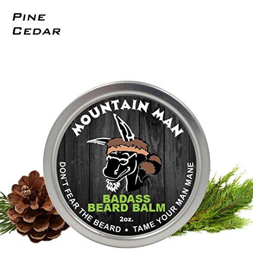 Badass Beard Care Badass Beard Care Beard Balm - Mountain Man Scent, 2 Ounce - All Natural Ingredients, Keeps Beard and Mustache Full, Soft and Healthy, Reduce Itchy and Flaky Skin, Promote Healthy Growth