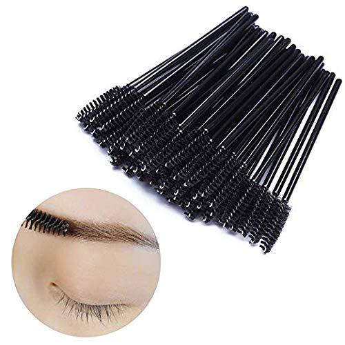 Boolavard 50pcs Disposable Eyelash Black Mascara Wand Applicator Brush by Boolavard® TM