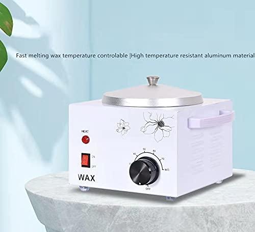 Zeromall Single Pot Wax Warmer, Professional Electric Wax Heater Machine Facial Skin SPA Equipment with Adjustable Temperature Set