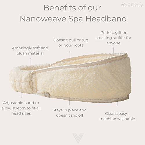 VOLO VOLO Cloud Pink Spa Headband for Women | Hair Band for Makeup, Washing Face, Skincare, Facial, Shower & More | Ultra-Soft, Absorbent, Stretchy, Non-Slip | Fits All Head Sizes | Microfiber