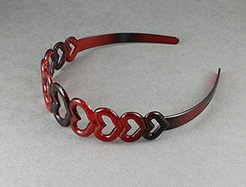 Wholesale Fashion HairClip Brown Headband Hearts Plastic 1 5/16" Wide Headband Hair Band Accessory Fashion hair Accessories for Women
