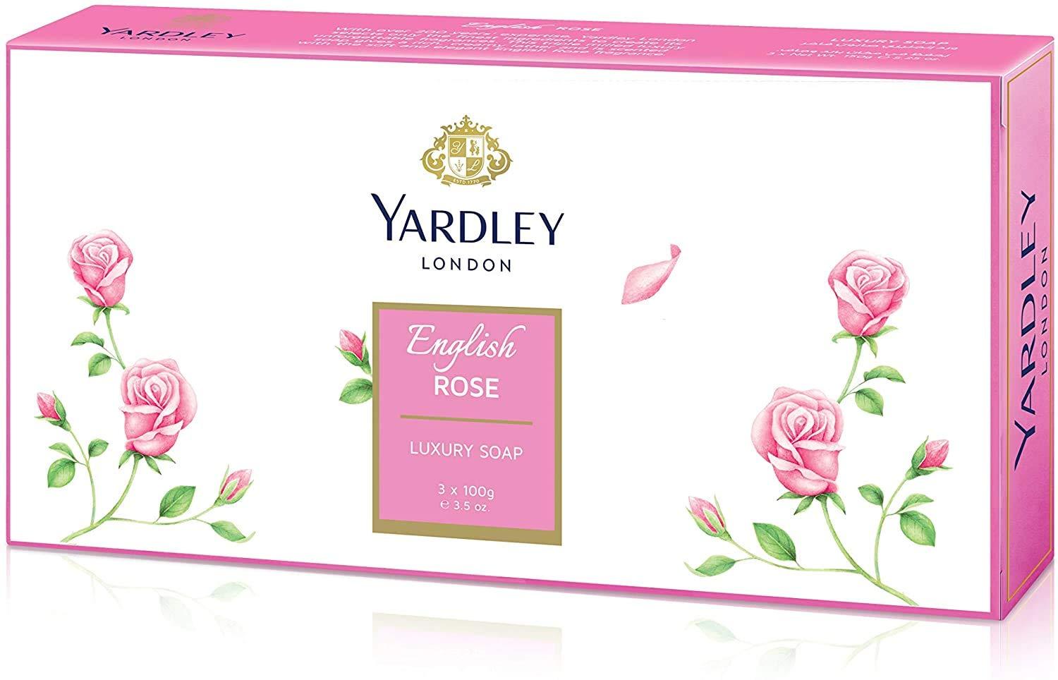 Yardley English Rose Soap 3 Bar Box 100gea bar by Yardley