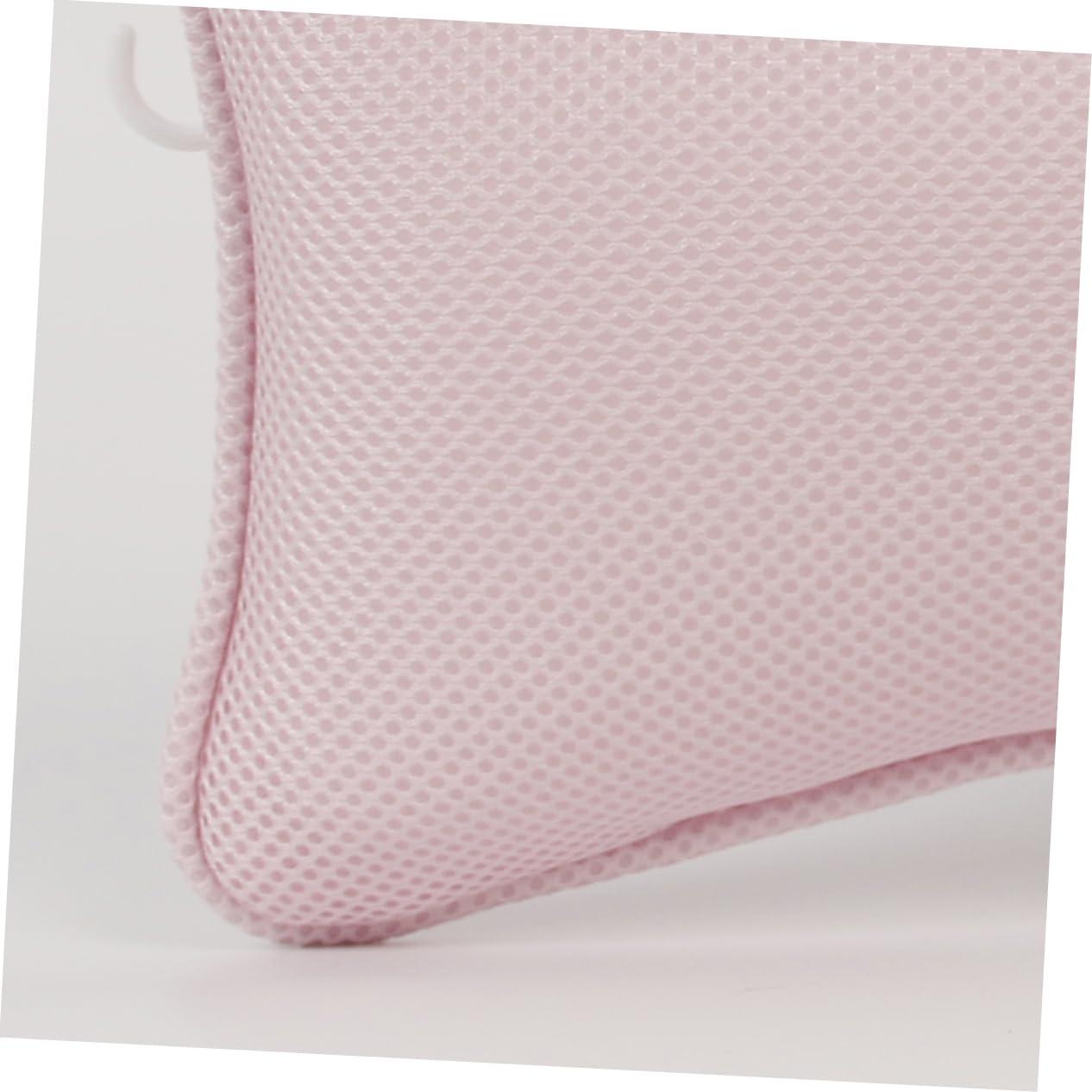 Mobestech Mobestech 2 Pcs Tub Pillow Cushion Canopy Bathtub Drain Bath Mats for Bathroom Bath Neck Rest Ergonomic Shoulder Pillow Inflatable Bath Rugs Lumbar Support Pillow for Bathtub Tubs Cup Pink