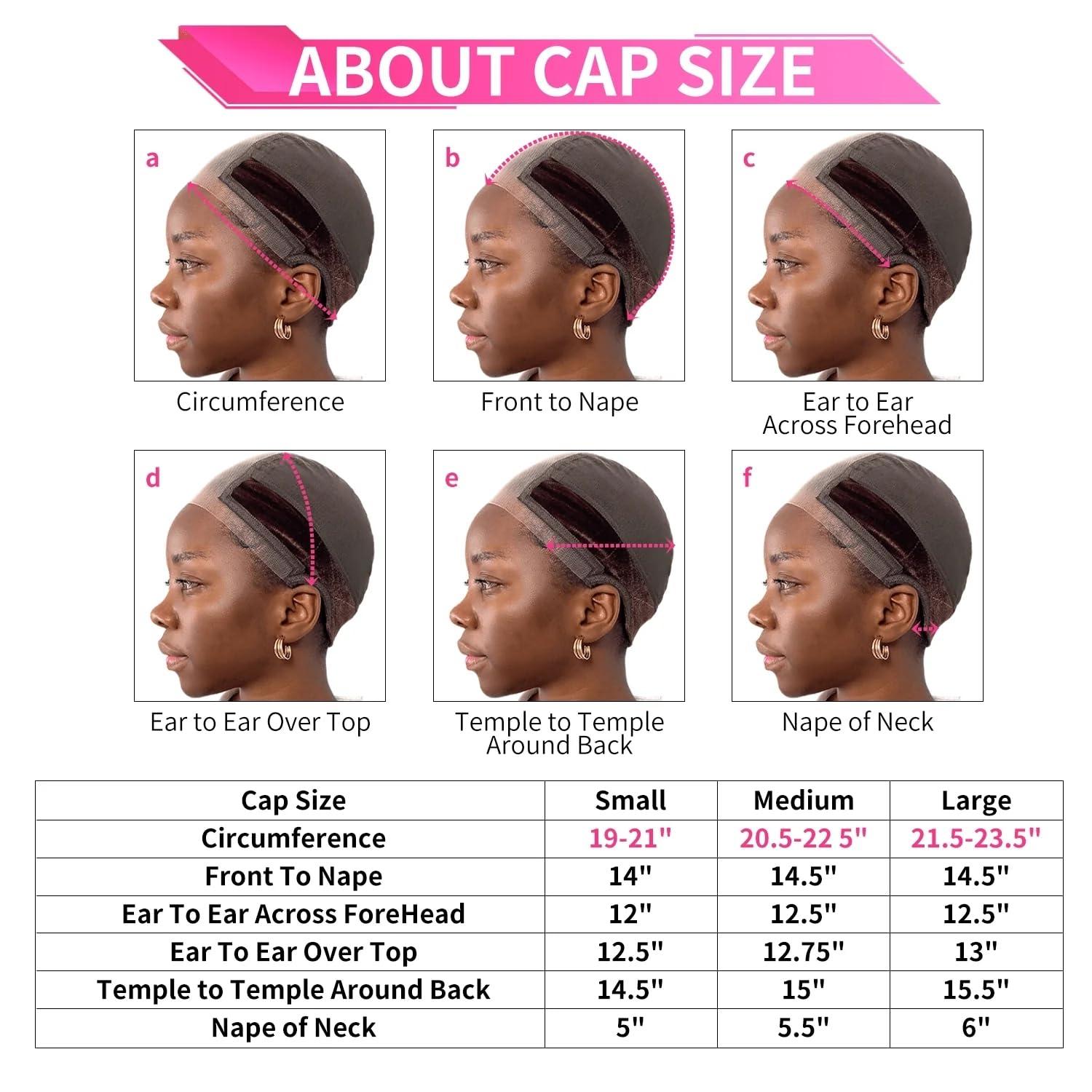 LAB HAIRS LAB HAIRS Wig Cap with Grip Band for Keeping Wigs in Place, More Full Cap-wide Transparent Lace for Lace Front Wigs - Brown/Black/Nude Non Slip Cap Make Your Wig Be Glueless (Black-L)