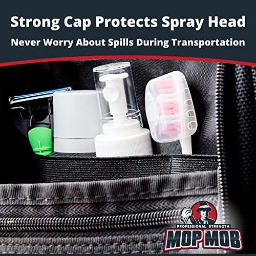 Mop Mob Leak Proof Fine Mist Spray Head 6 Pk. Plunger Sprayer Replacement Cap for Large Bottles, BPA-free 24/410 Thread Fingertip Pump Mister Top with 9.25 in. Tube for Home, Cleaning, Beauty + Hair Care