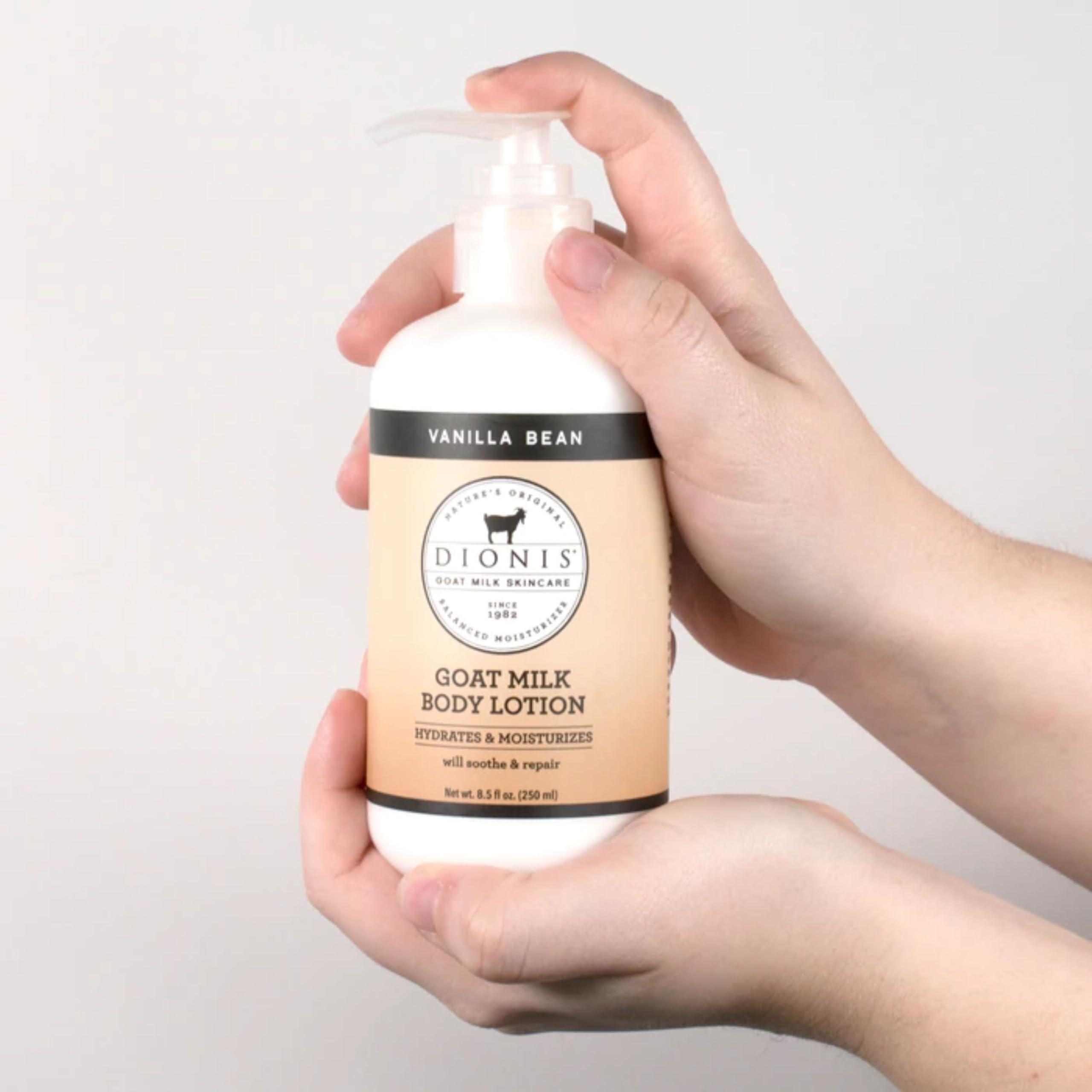 Dionis Dionis Goat Milk Hydrating Skincare Scented Cream, Rich & Creamy Daily Moisturizing Vanilla Bean Body Lotion For Dry Skin, Made in the USA, Cruelty-Free & Paraben-Free, 8.5 oz Bottle