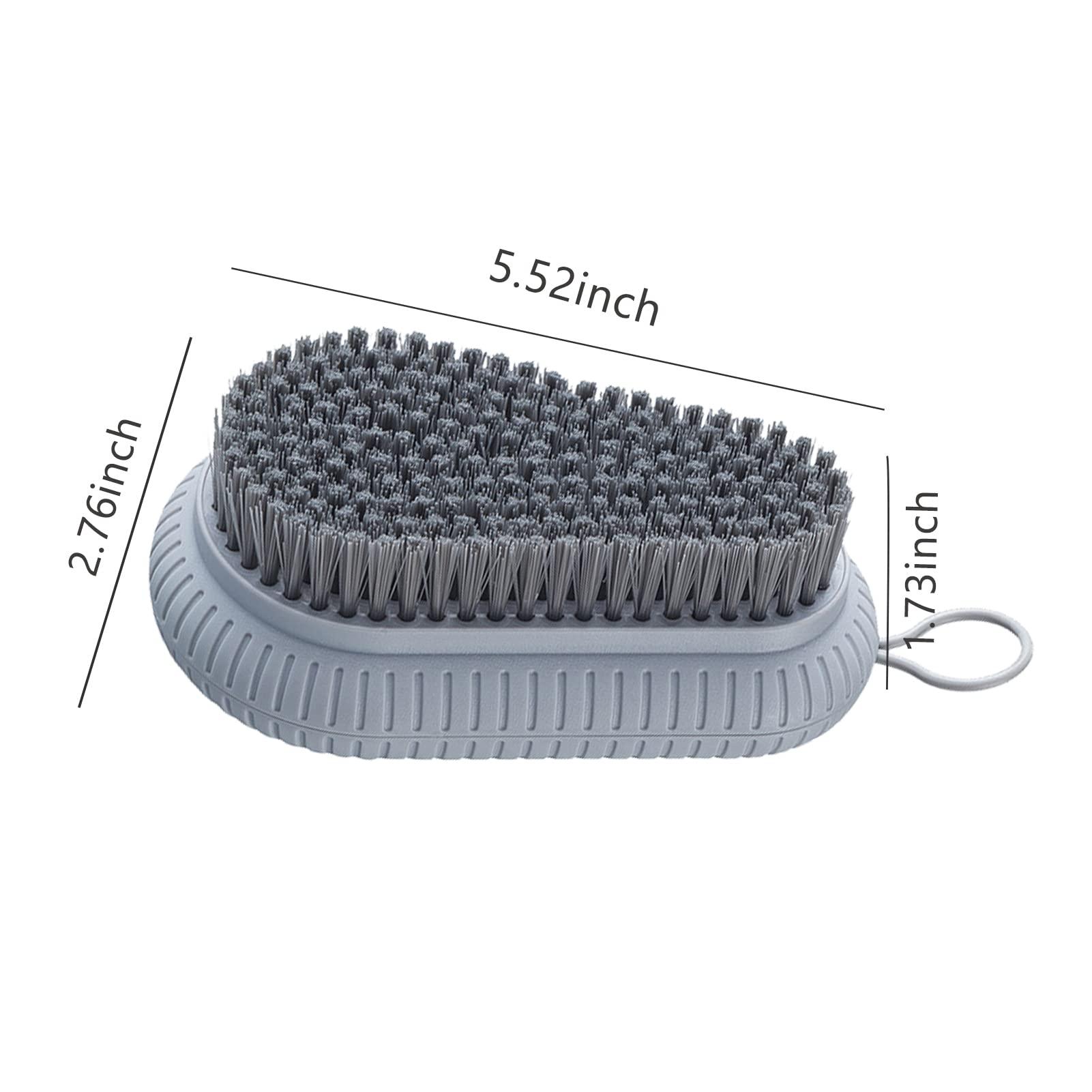 Emsiok 2PCS Heavy Duty Nail Brush for Cleaning Fingernails, Blue and Grey Fingernail Scrub Brush Durable Stiff Bristles Nail Hand Scrub Brush Toenail Brush Fingernail Brushes for Men Women Mechanics