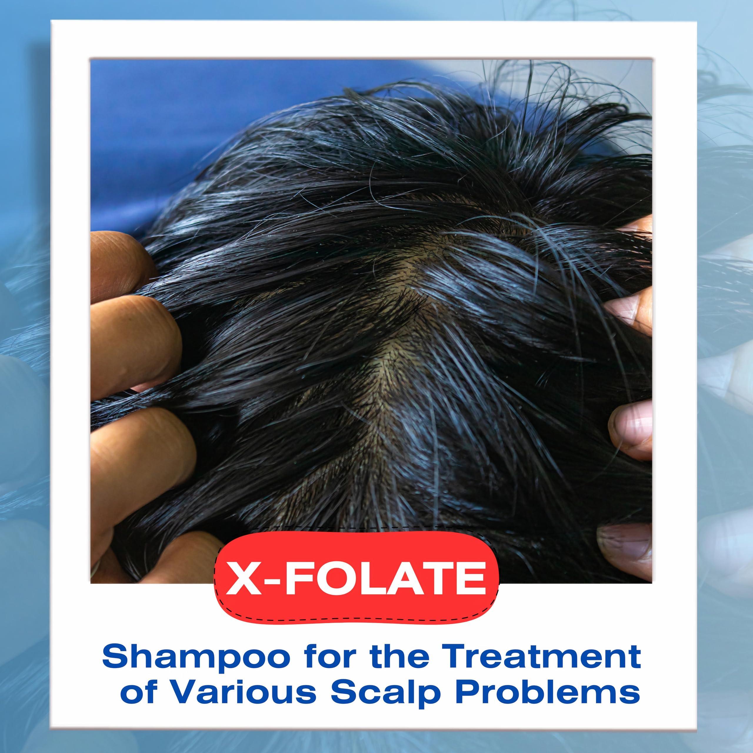Mediceuticals Mediceuticals X-Folate Shampoo Anti Dandruff Shampoo for Women and Men Persistent Dandruff Control For Scaly, Flaky Scalp and Scalp Buildup - Reduces Itching - 8.45 oz/ 250ml