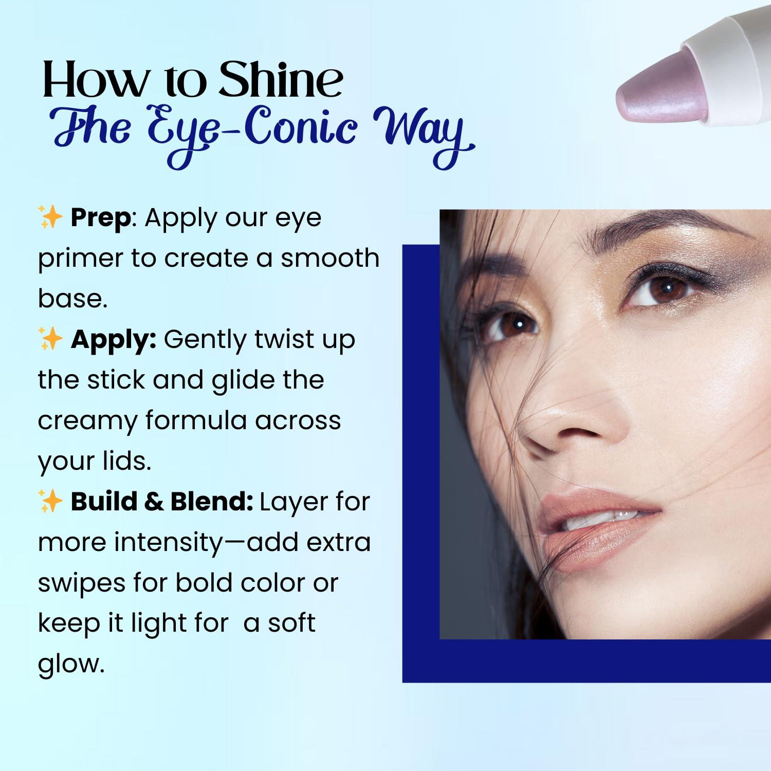 M2U NYC M2U NYC Eye Crayon, Eyeshadow Stick, Shimmer Cream Eyeshadow Pencil Crayon, Eye Brightener Stick Highlighter Makeup, Pro & Long Lasting Eyeshadow Stick (Champagne)