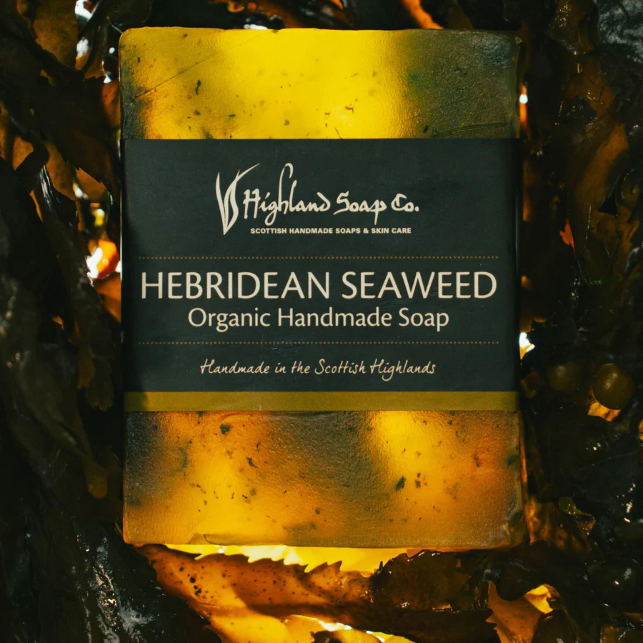 HIGHLAND SOAP CO The Highland Soap Company, Handmade Scottish Organic Vegetable Oil Glycerin Soap Bar, Hebridean Seaweed, 5.3oz (Pack of 2)