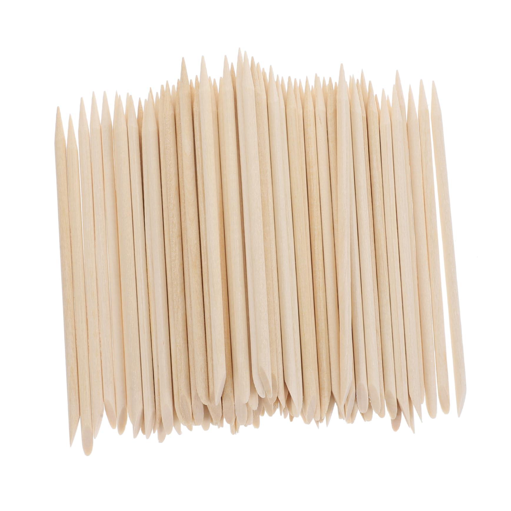 HONMEET HONMEET Nail Cuticle Cleaner Tool 300pcs Nail Art Wood Stick Manicure Wood Nail Stick for Nail Beauty Tool