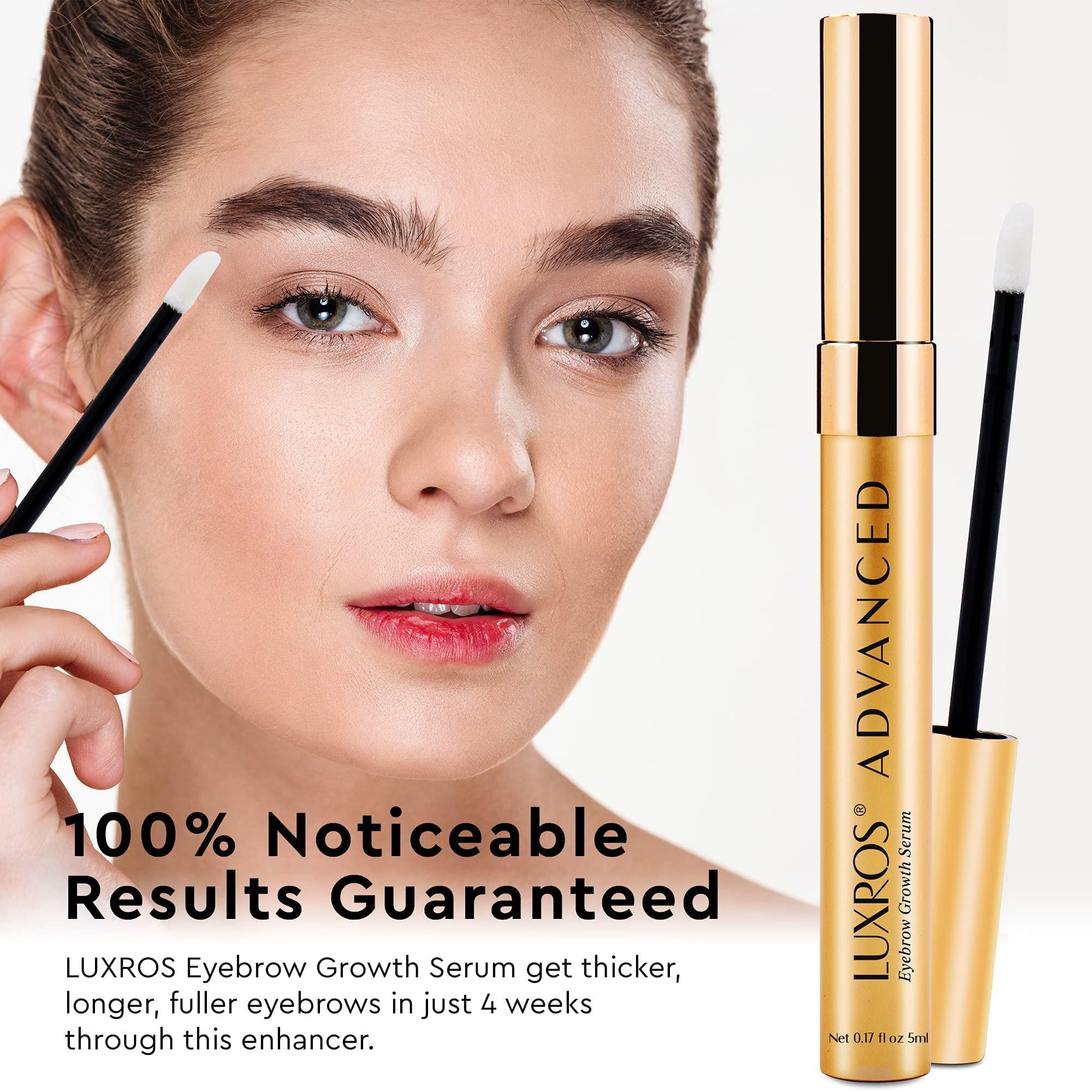 LUXROS Plant-Based Lash & Brow Growth Serum Bundle: Eyelash Growth Serum 5ML + LUXROS Advanced Eyebrow Growth Serum 5ML - Thick, Strong Lashes & Brows - No Parabens - Made in USA
