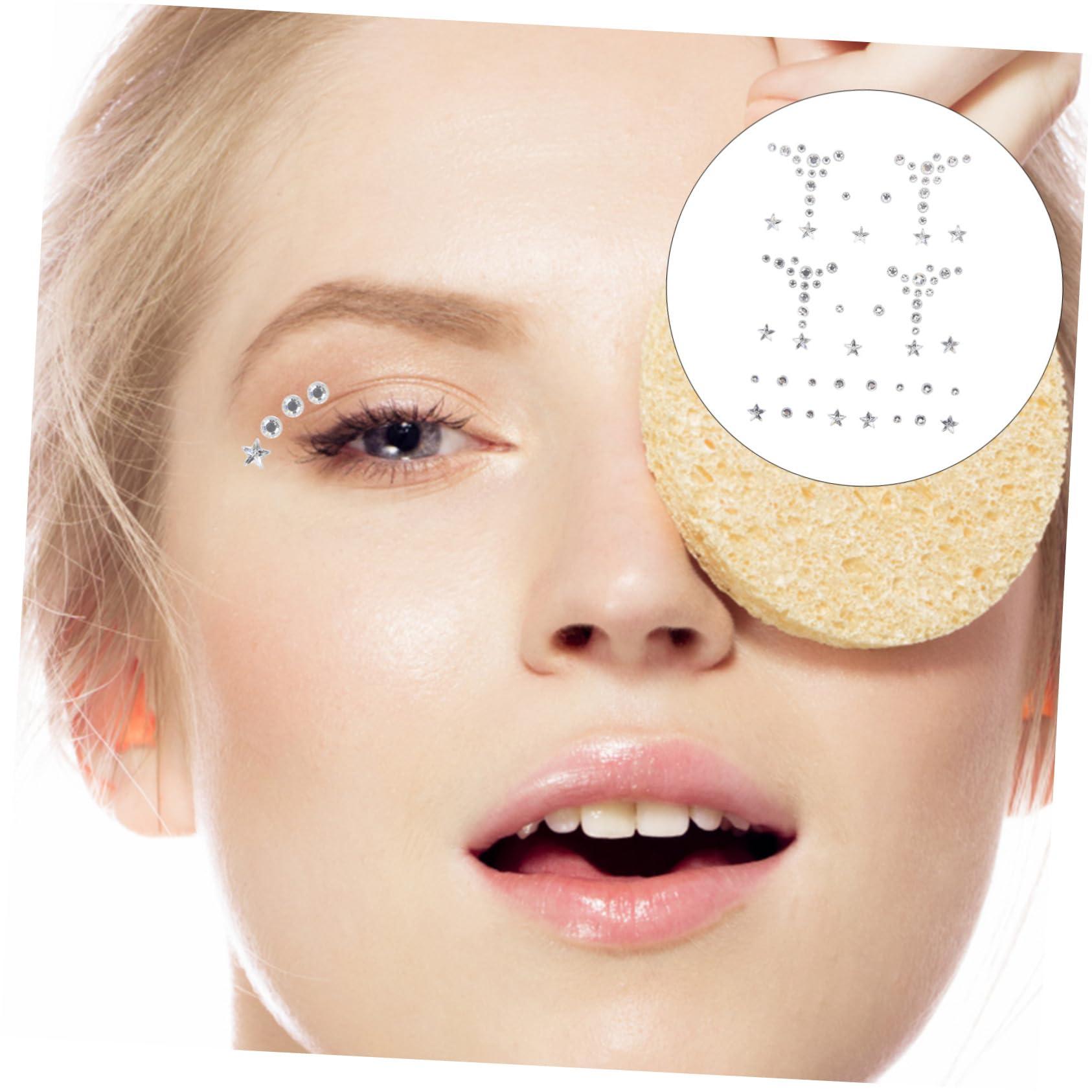 Hemoton Hemoton 1 Sheet Rhinestone Stickers Nail Sticker Face Gems Facial Gems Sticker Face Jewels Stickers Gems for Makeup Eye Sticker Face Jewels Stick on Body Jewels Jewelry Resin