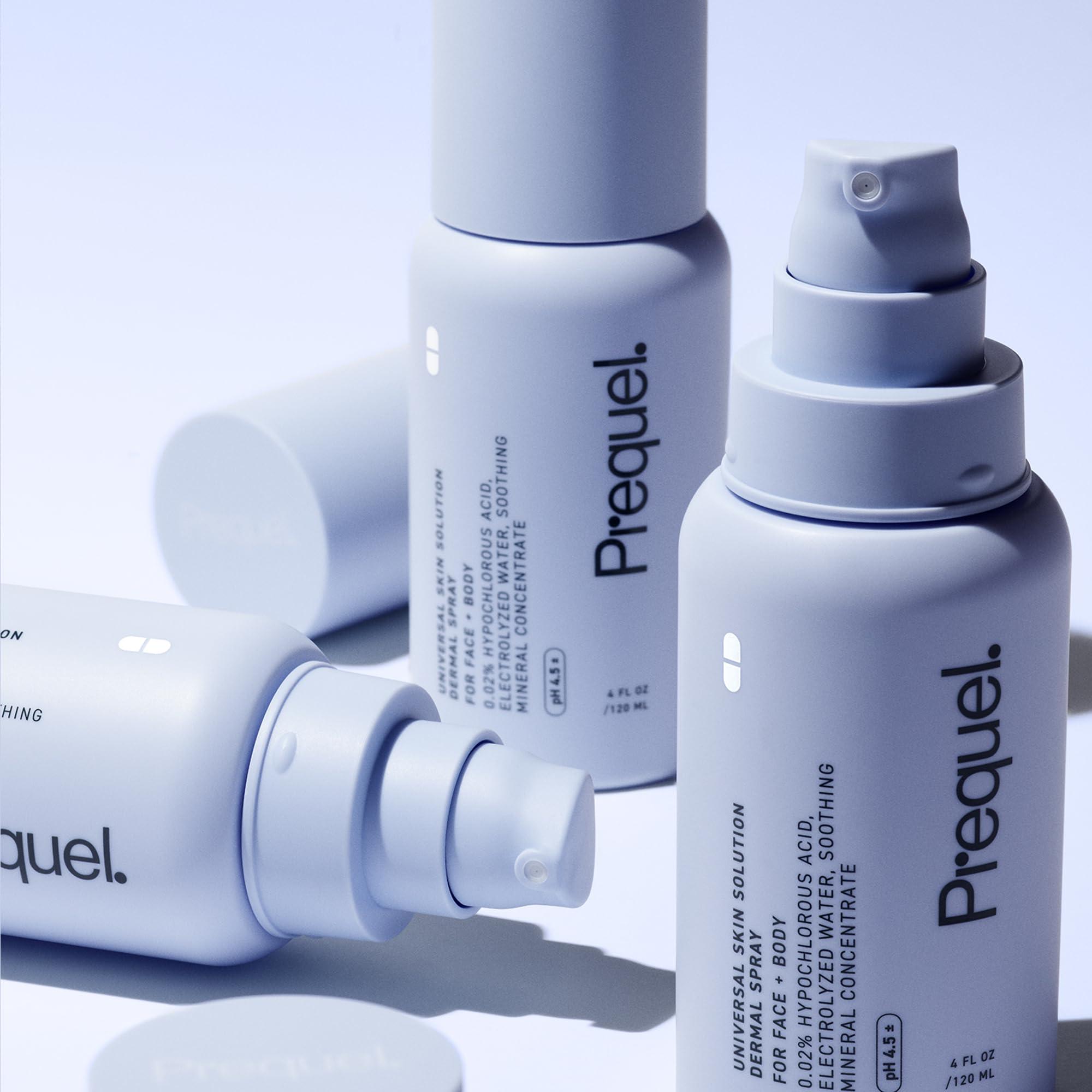 Prequel Prequel Skin - Universal Skin Solution - Hypochlorous Dermal Spray - Electrolyzed Water and Soothing Mineral Facial and Body Skin Spray - 4 Fl Oz