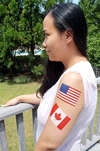 PremiumTT temporary tattoos 8 Large Canada Flag Tattoos: Canadian Party Favors