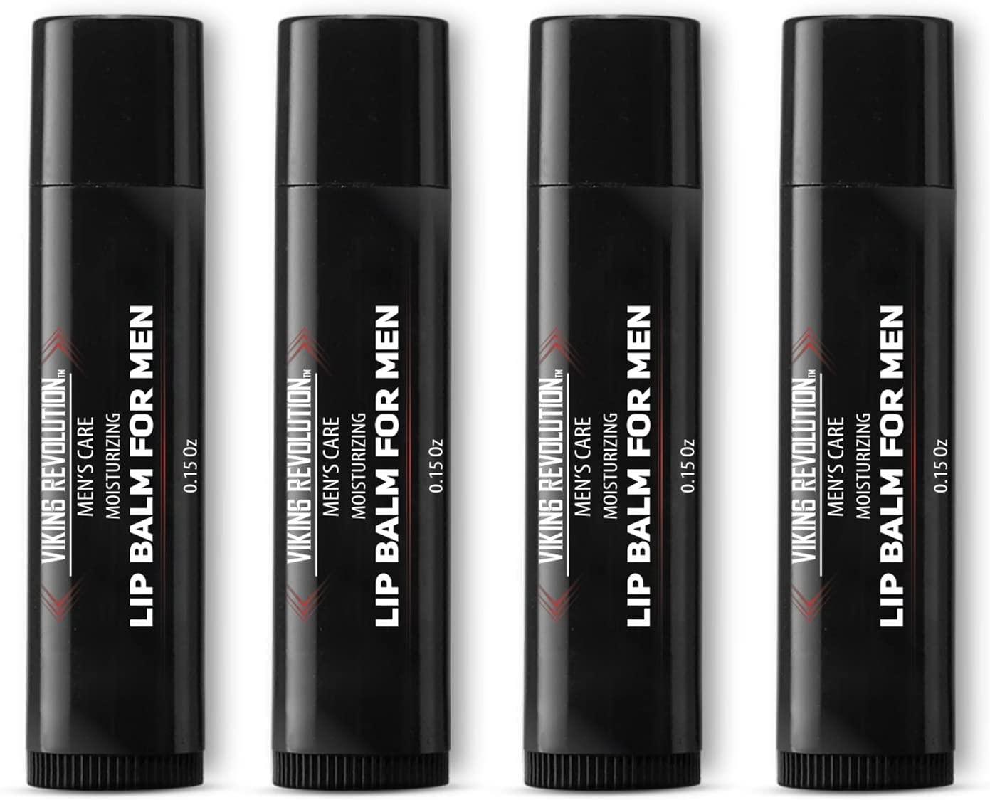 Viking Revolution Viking Revolution All Natural Lip Balm - Moisturizer for Dry, Cracked, Chapped Lips (4 Pack)