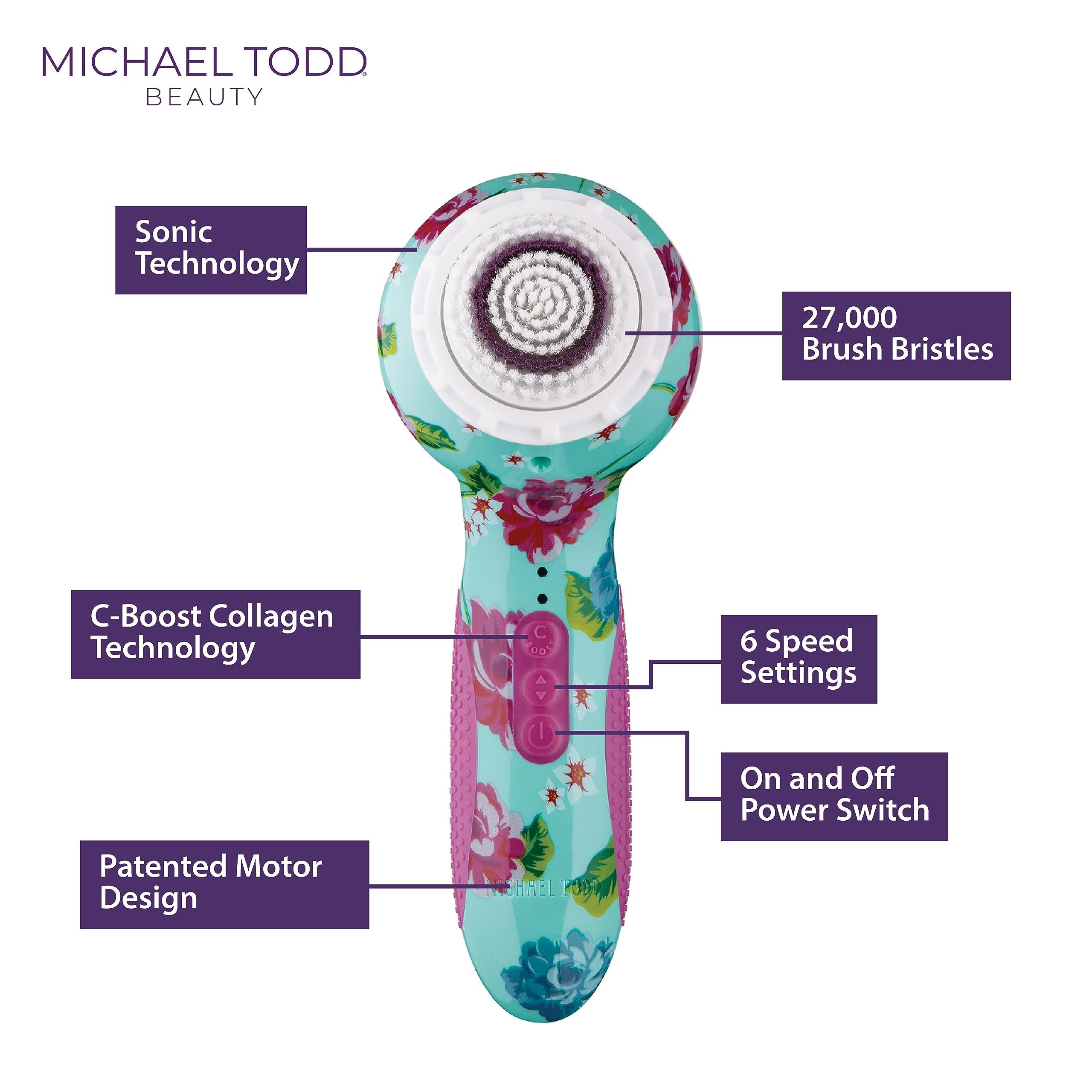 MICHAEL TODD BEAUTY Michael Todd Beauty - Soniclear Elite - Facial Cleansing Brush System - 6-Speeds - Face Cleansing Brush & Exfoliating Body Scrubber