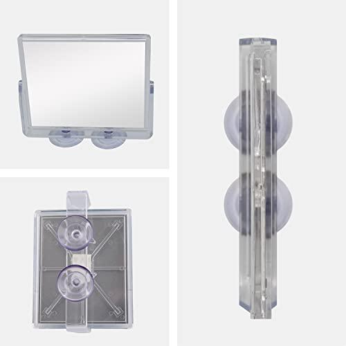 Zadro Zadro 2X Mag Z Fogless Swivel Shower Mirror with Dual Suction Cup, 6-Inch,Clear Acrylic,7" x 5.75" / 2X,ZM05