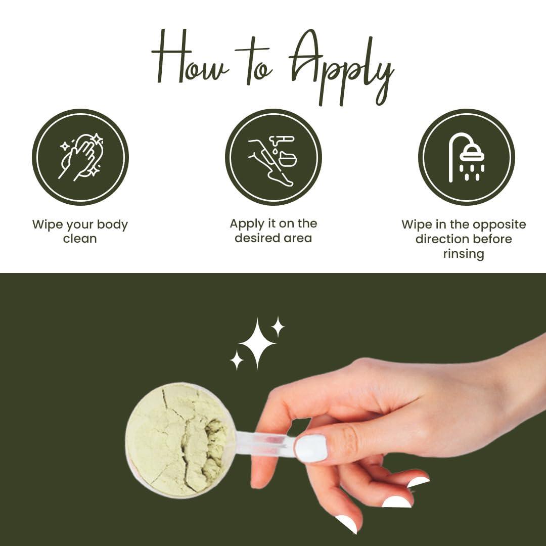 Generic Always Painless Herbal Body Wax Powder for Instant Hair removal, Easy to use at home-Green Apple Flavour- Quality tested- 100g