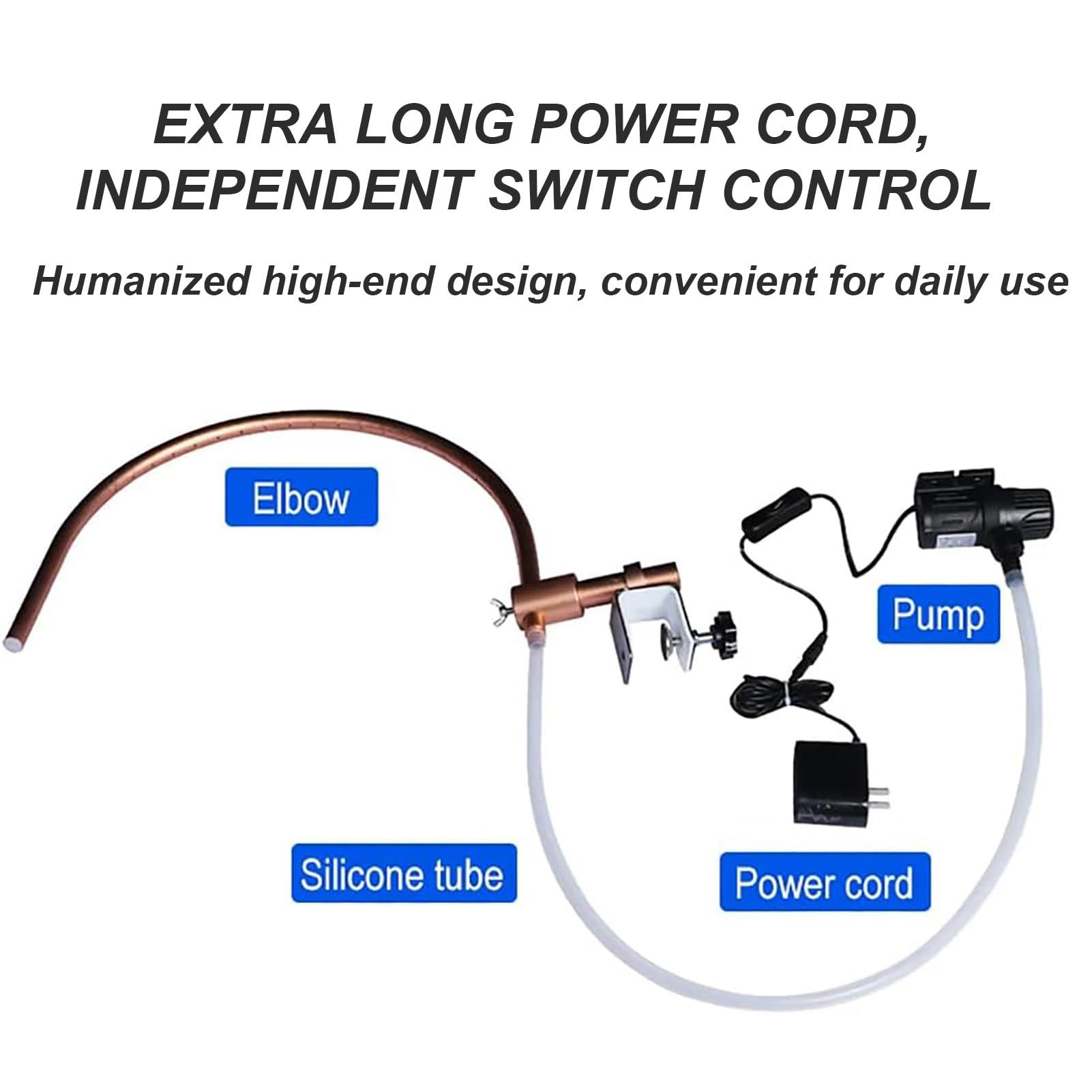 OUOQNUE OUOQNUE Water Circulation Rack, Portable Head Spa Equipment Frame Waterfall, 180Water Circulation Design, Head Spa Water Outlet, with Pump Salon Shower Head